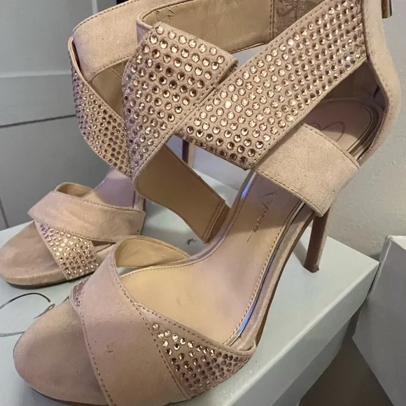 Light soft rose gold shoes